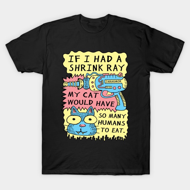 Shrink Ray Cat T-Shirt by jarhumor